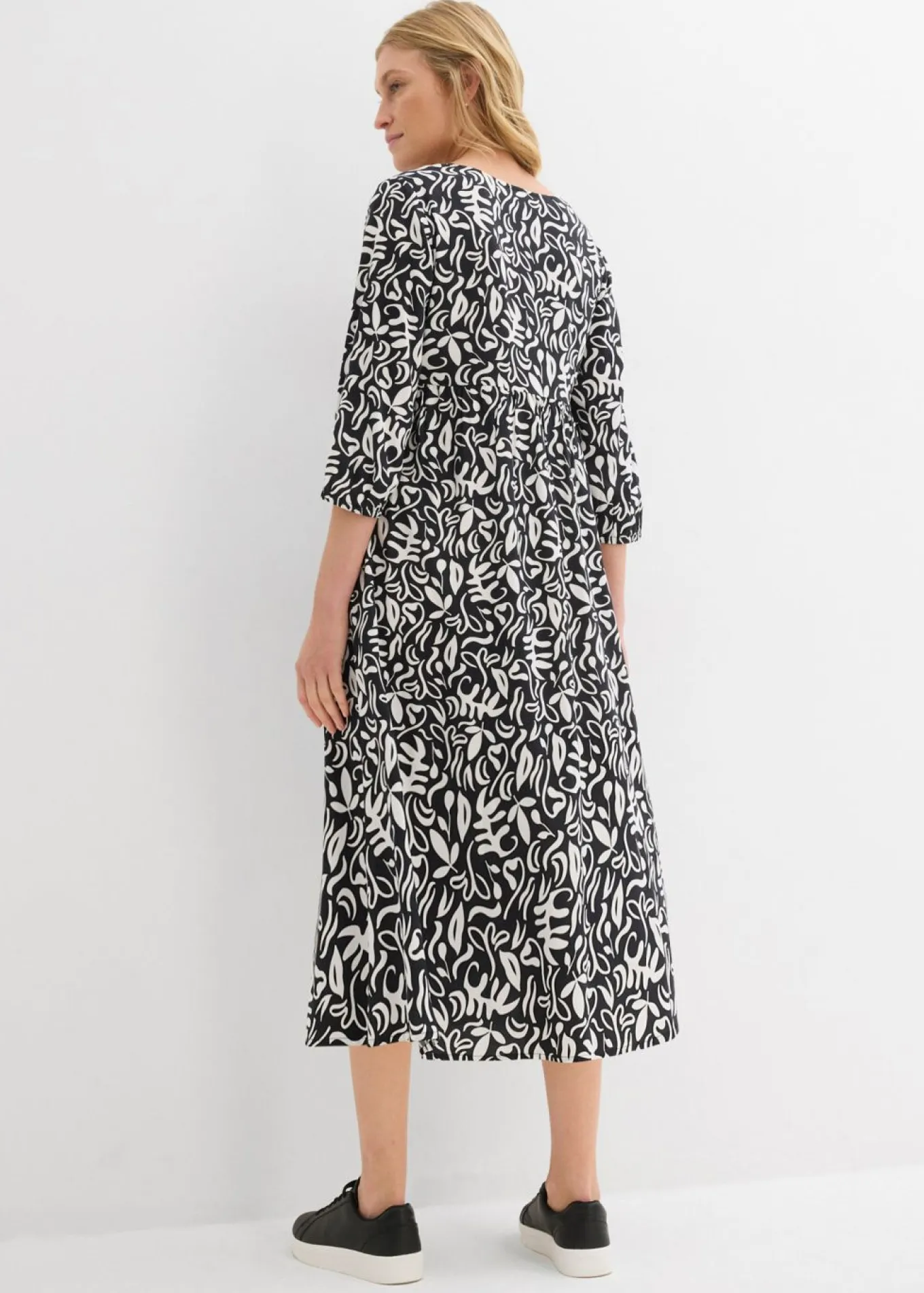 Vestido midi de viscosa fluida