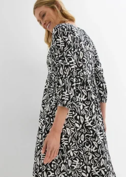 Vestido midi de viscosa fluida