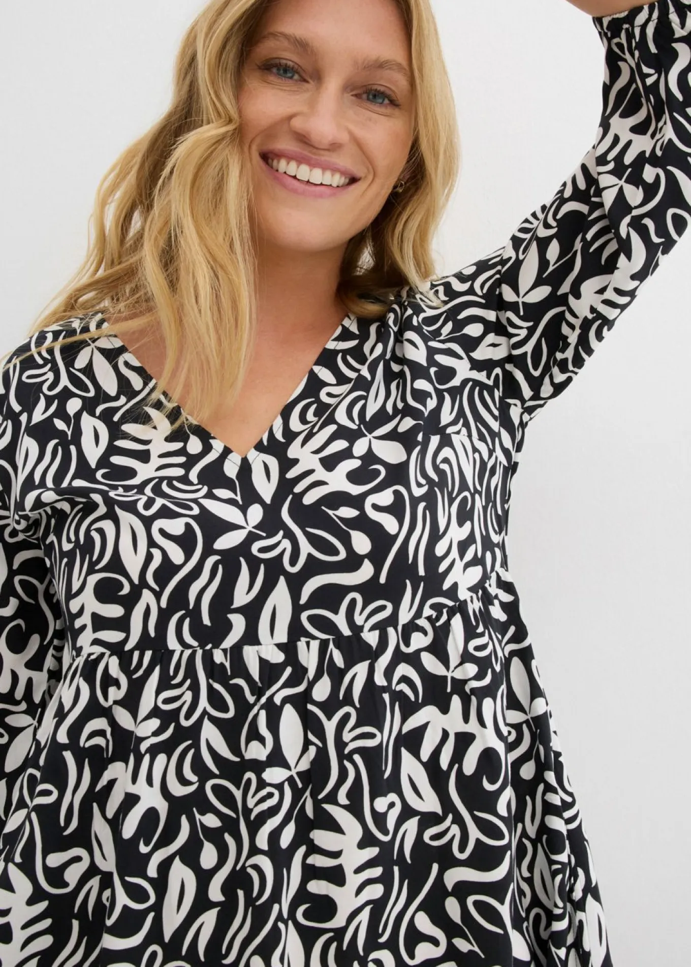 Vestido midi de viscosa fluida