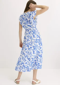 Vestido midi de viscosa fluida