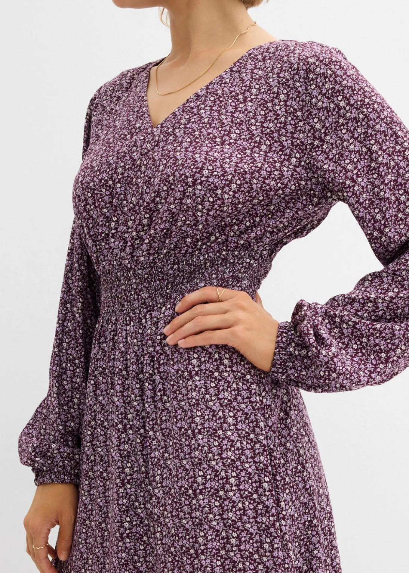 Vestido midi de viscosa fluida