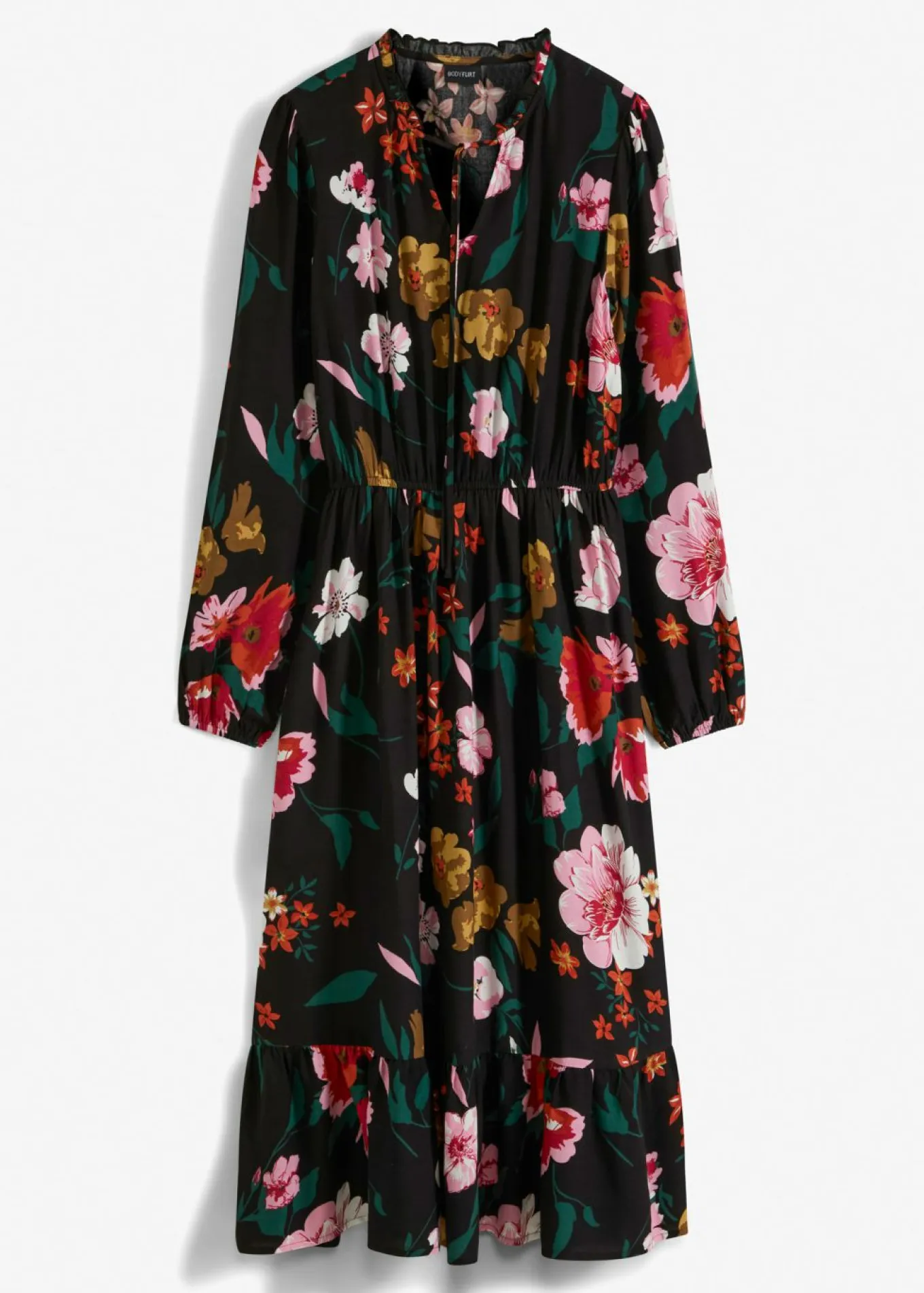 Vestido midi de viscosa fluida