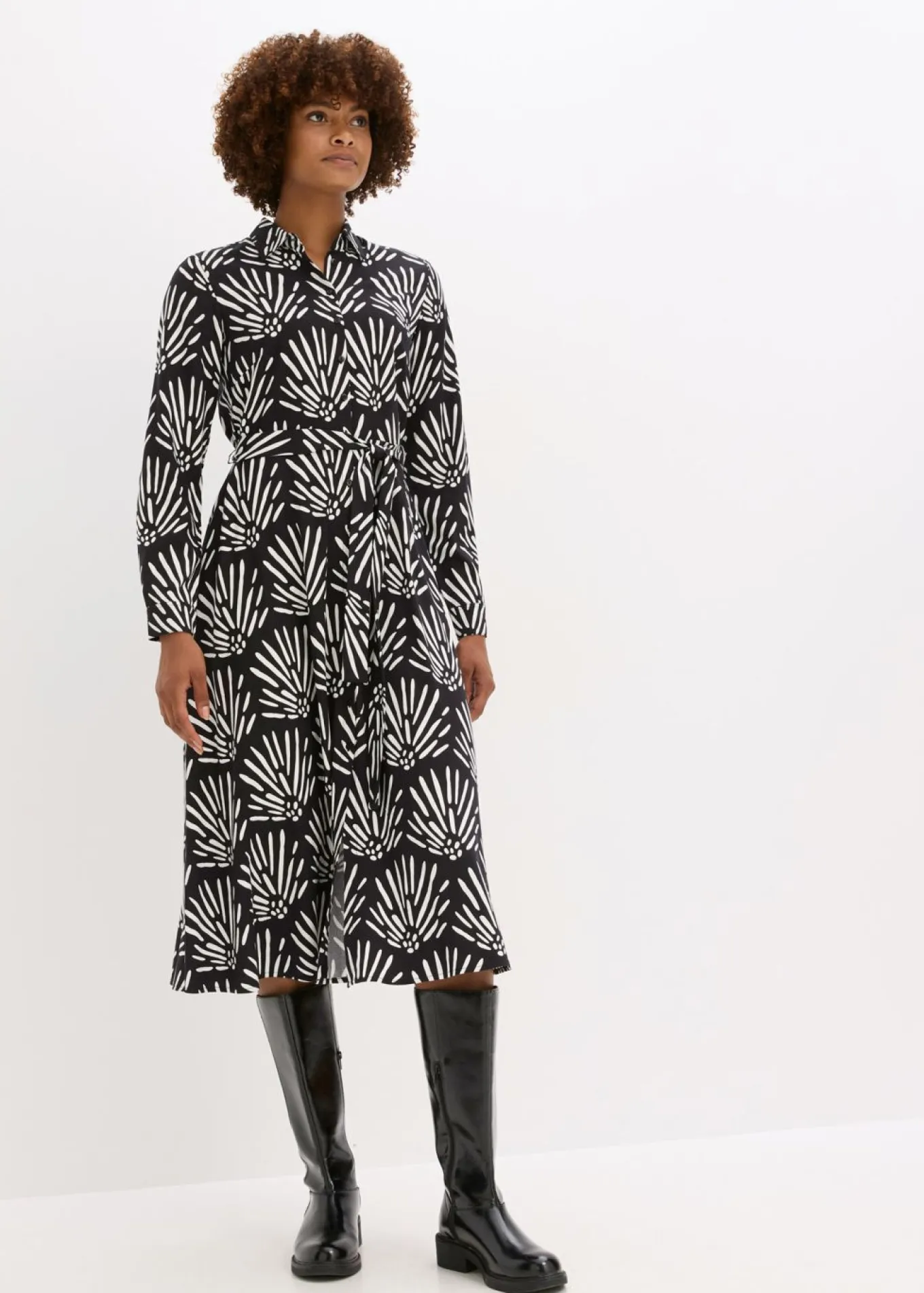 Vestido midi de viscosa fluida