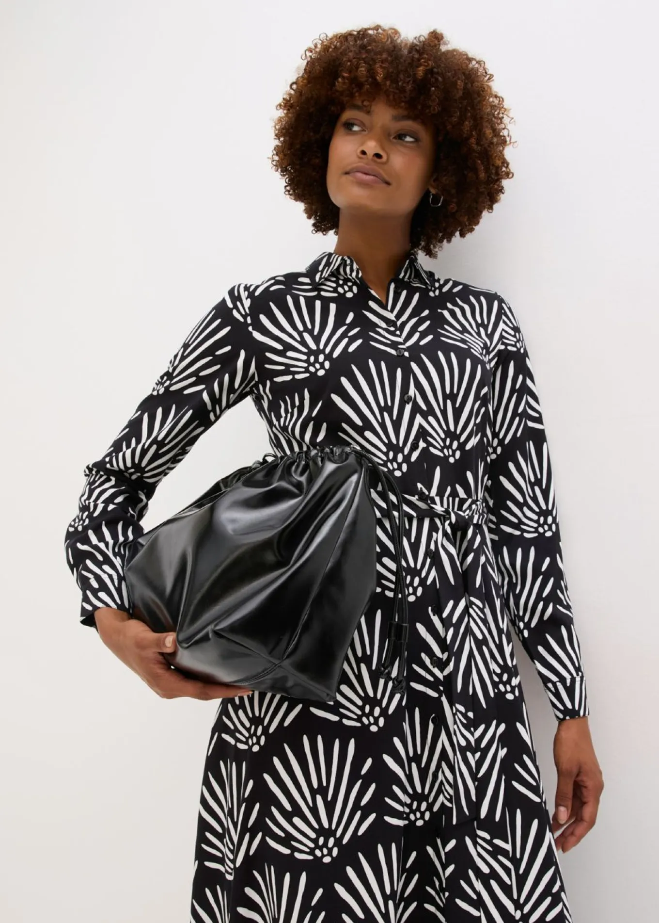 Vestido midi de viscosa fluida