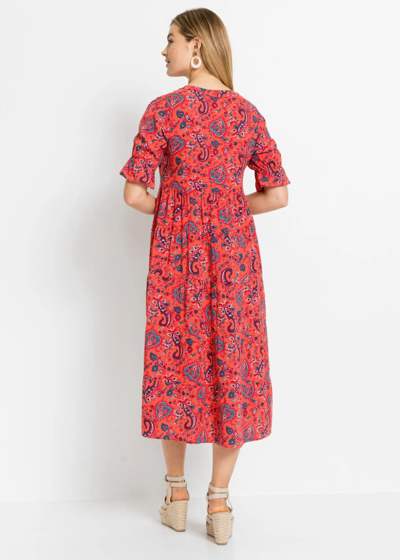 Vestido midi de viscosa pura