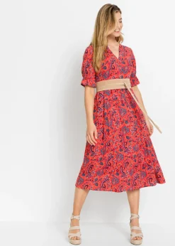 Vestido midi de viscosa pura