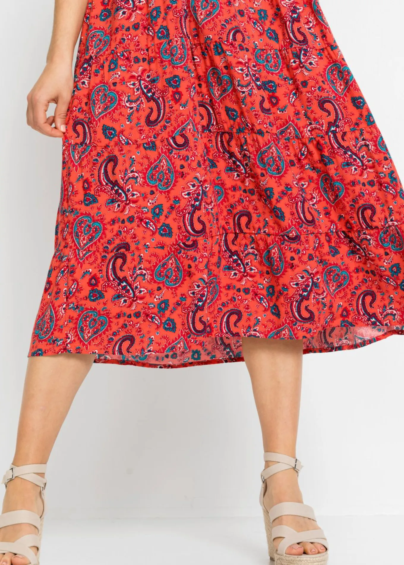 Vestido midi de viscosa pura