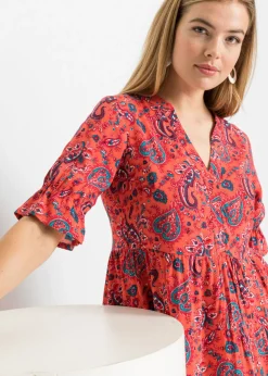 Vestido midi de viscosa pura