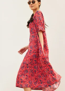 Vestido midi de viscosa pura