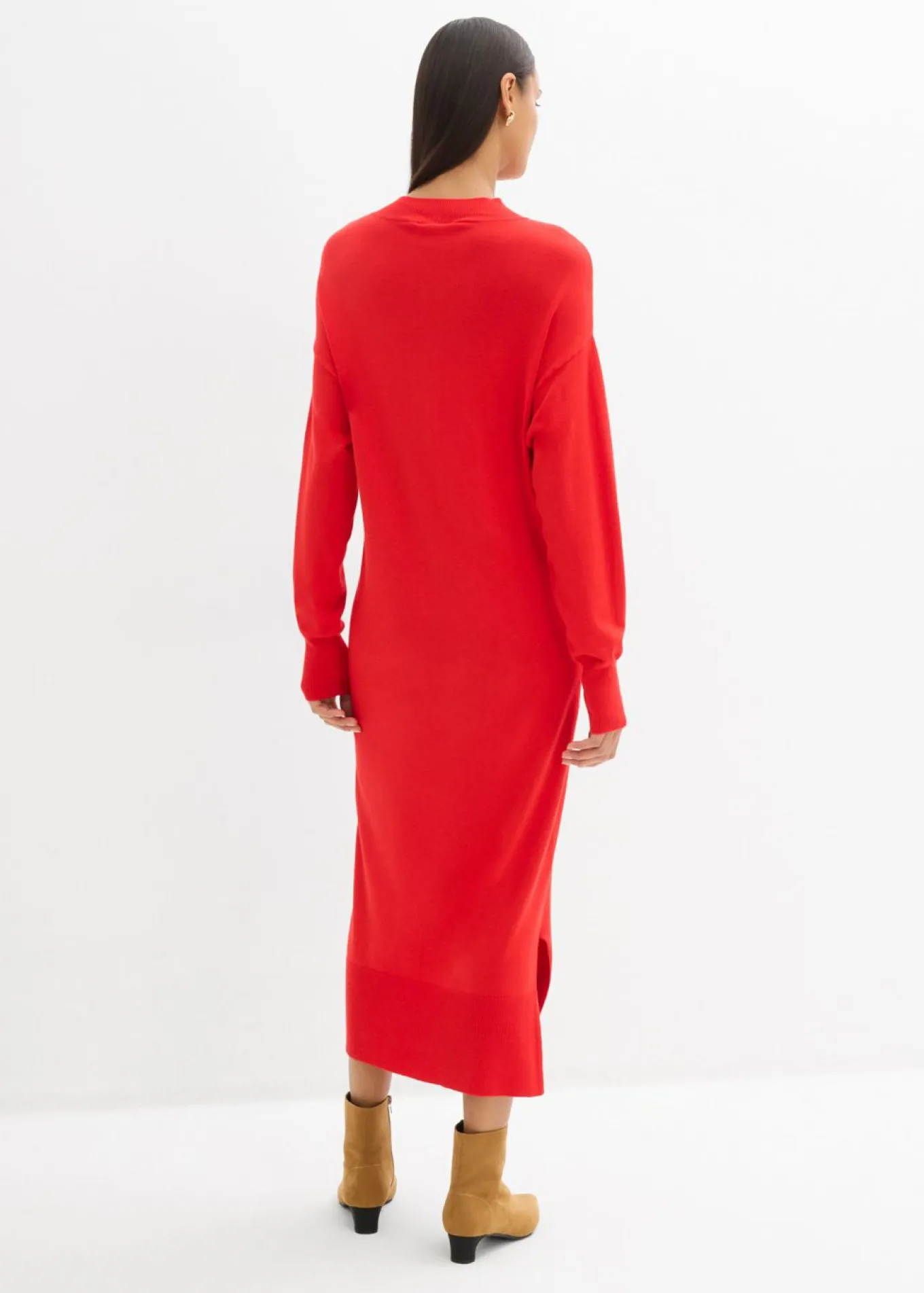 Vestido midi holgado de mezcla de viscosa