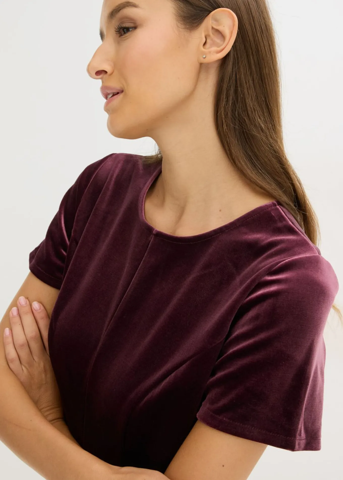 Vestido mini de terciopelo suave