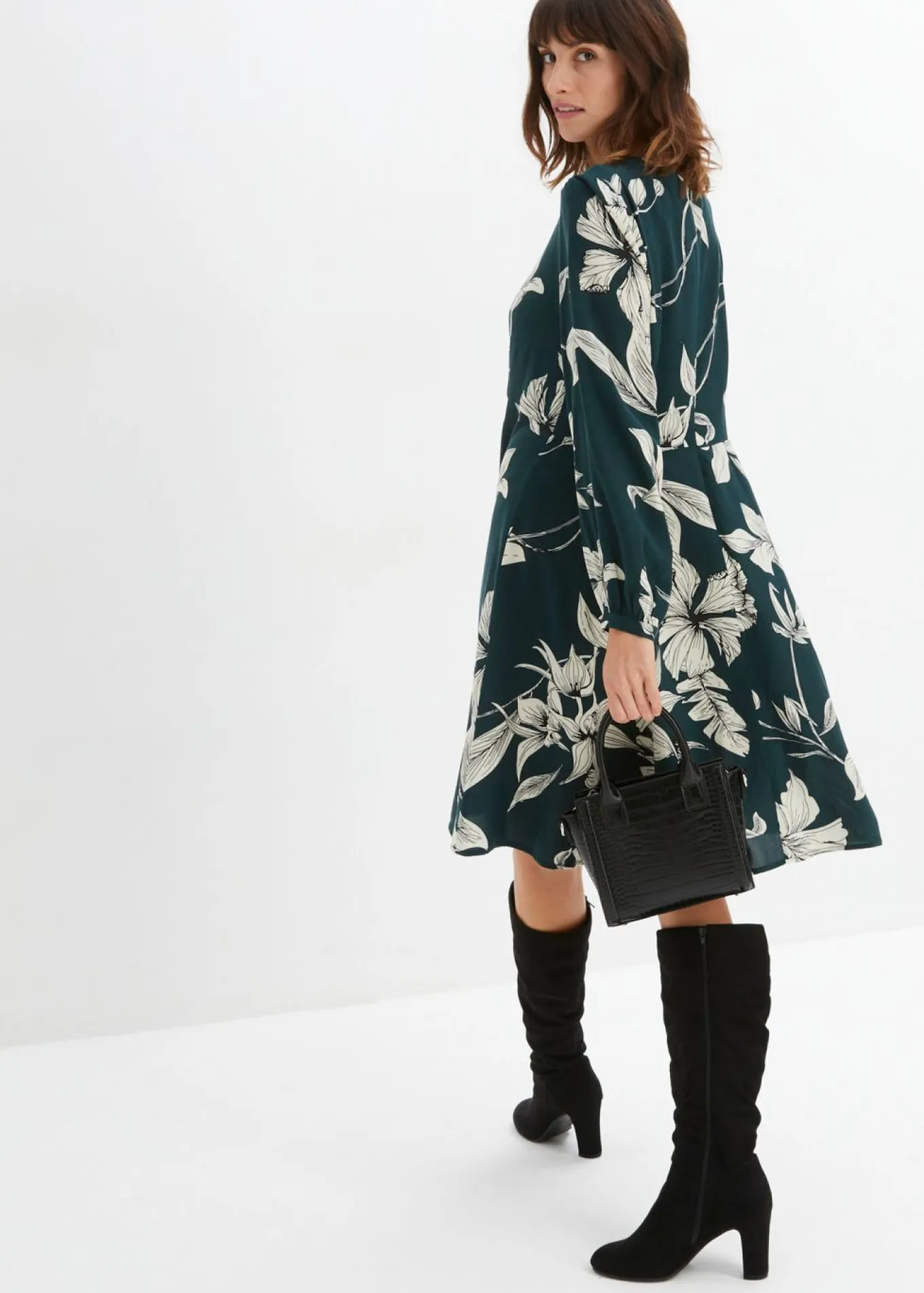 Vestido oscilante de viscosa
