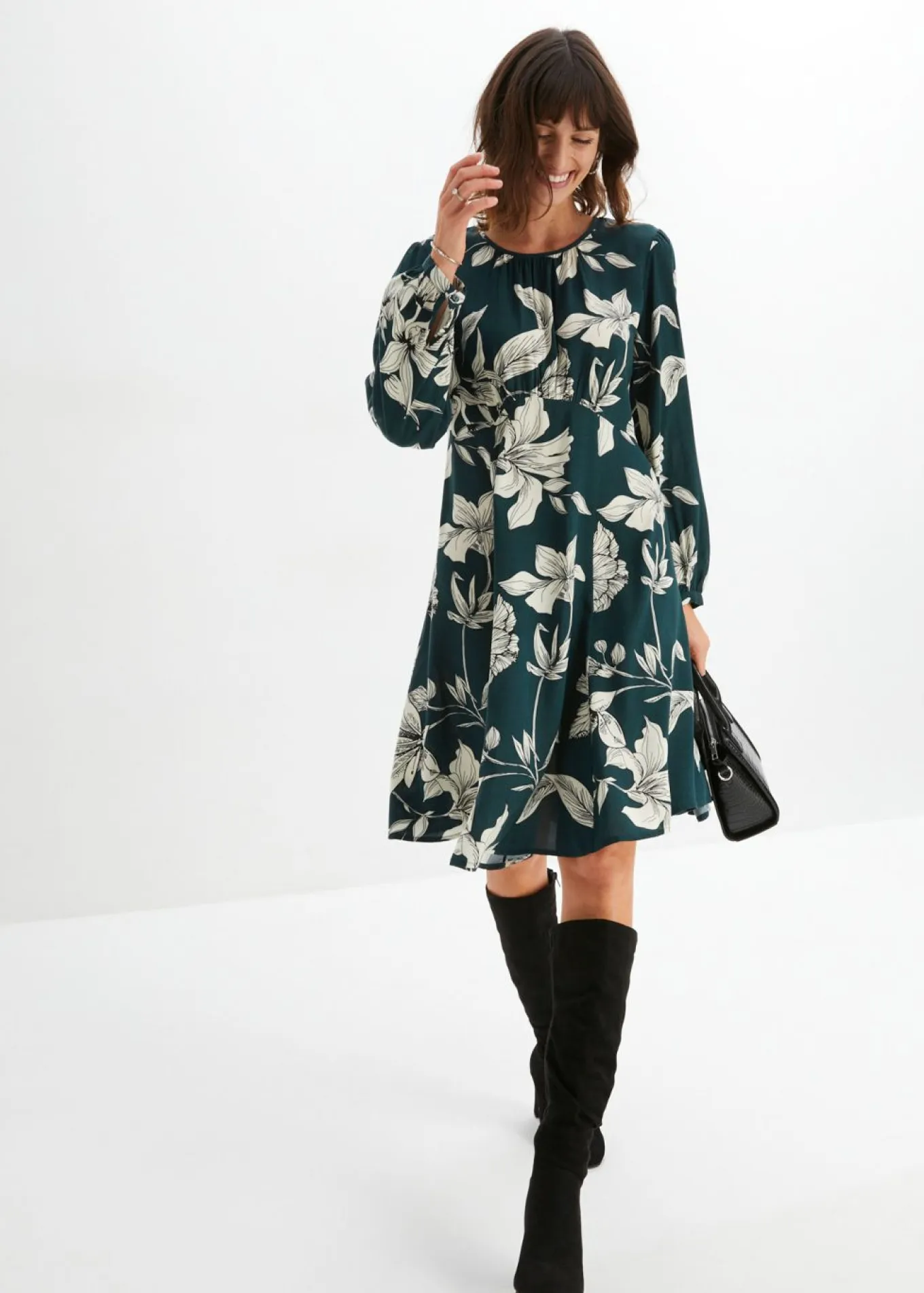 Vestido oscilante de viscosa