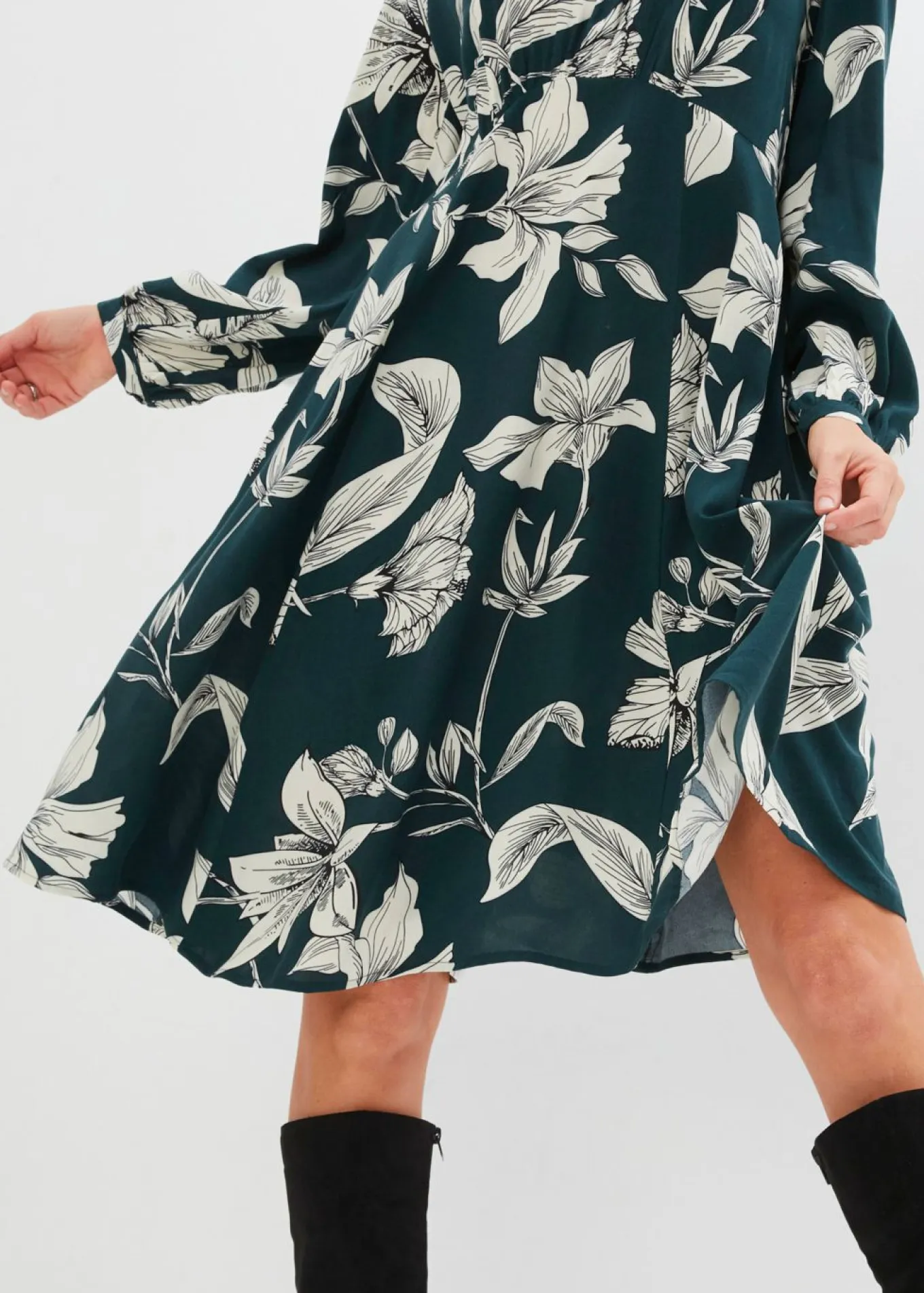 Vestido oscilante de viscosa