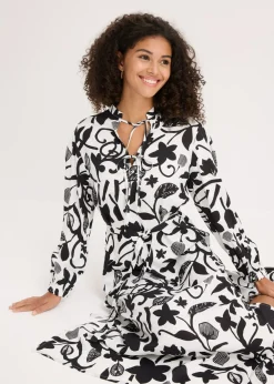 Vestido tipo caftán de viscosa fluida