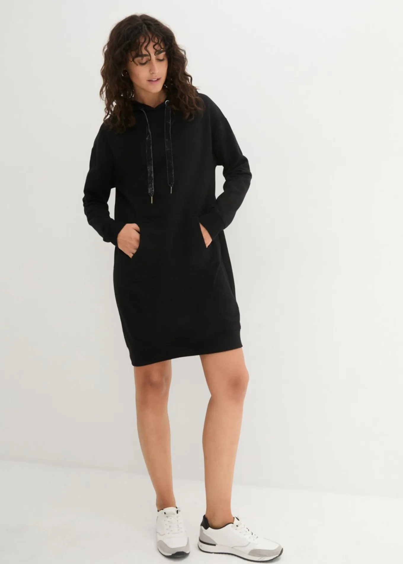 Vestido tipo sudadera de algodón puro