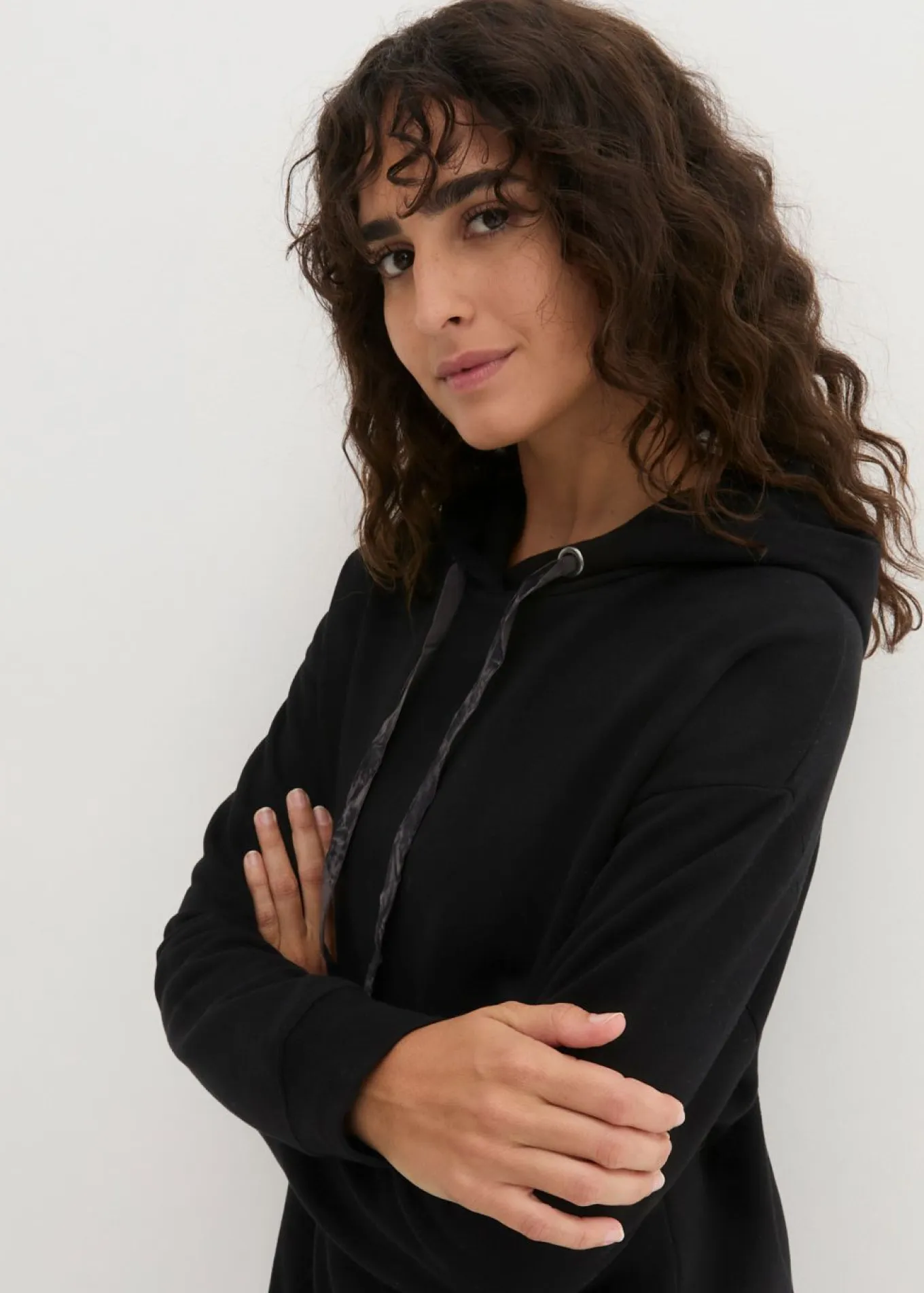 Vestido tipo sudadera de algodón puro