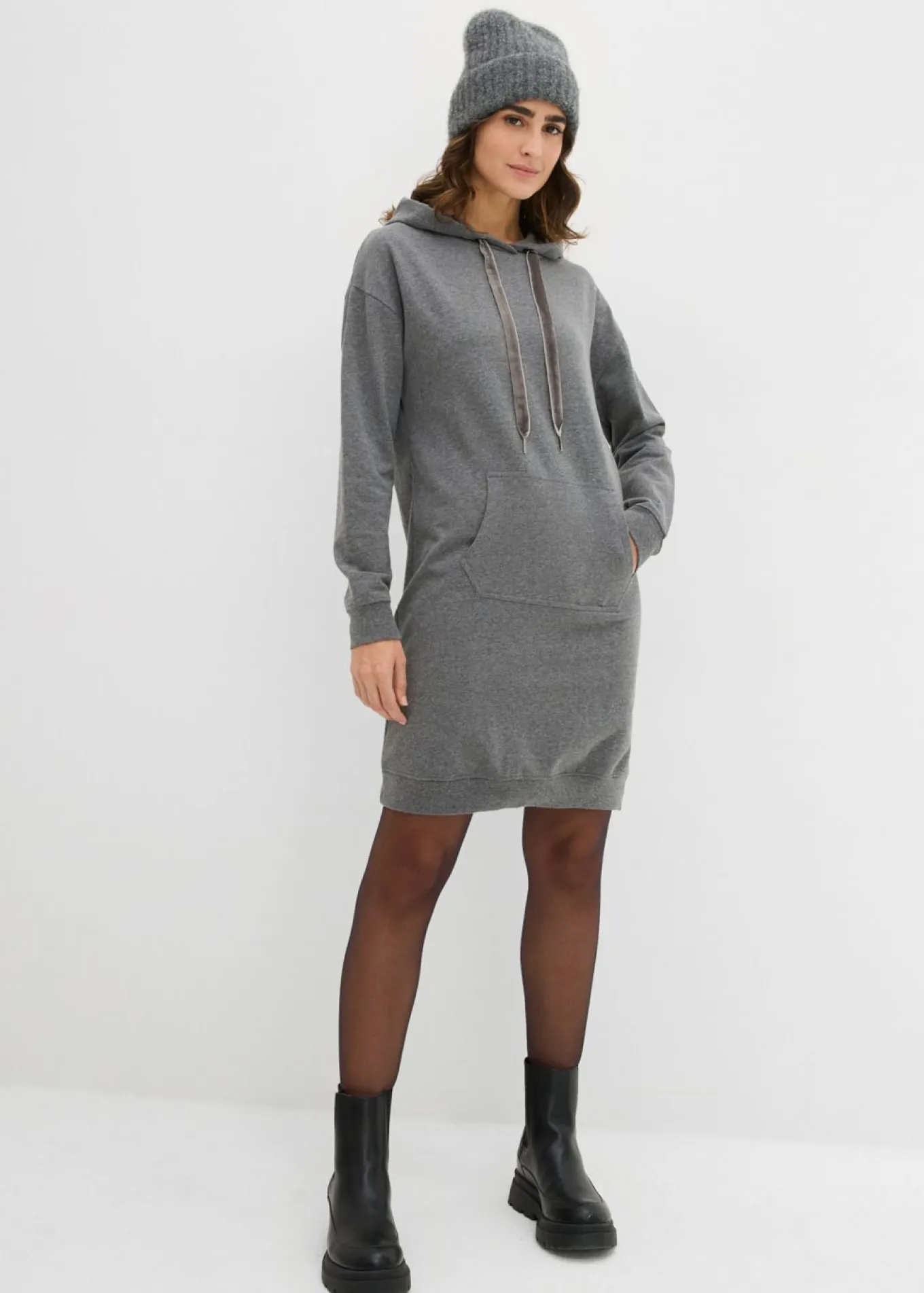 Vestido tipo sudadera de algodón puro