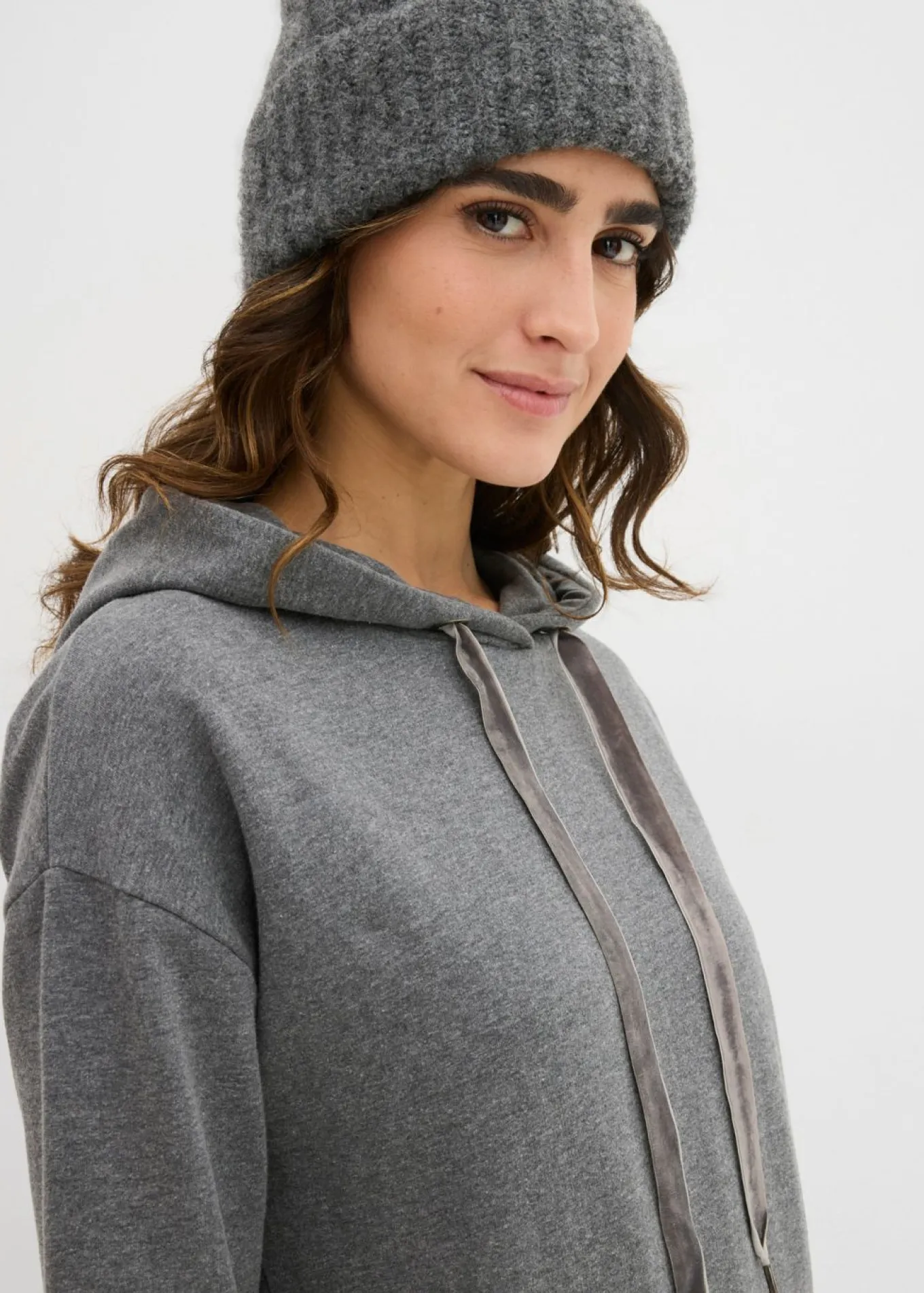 Vestido tipo sudadera de algodón puro