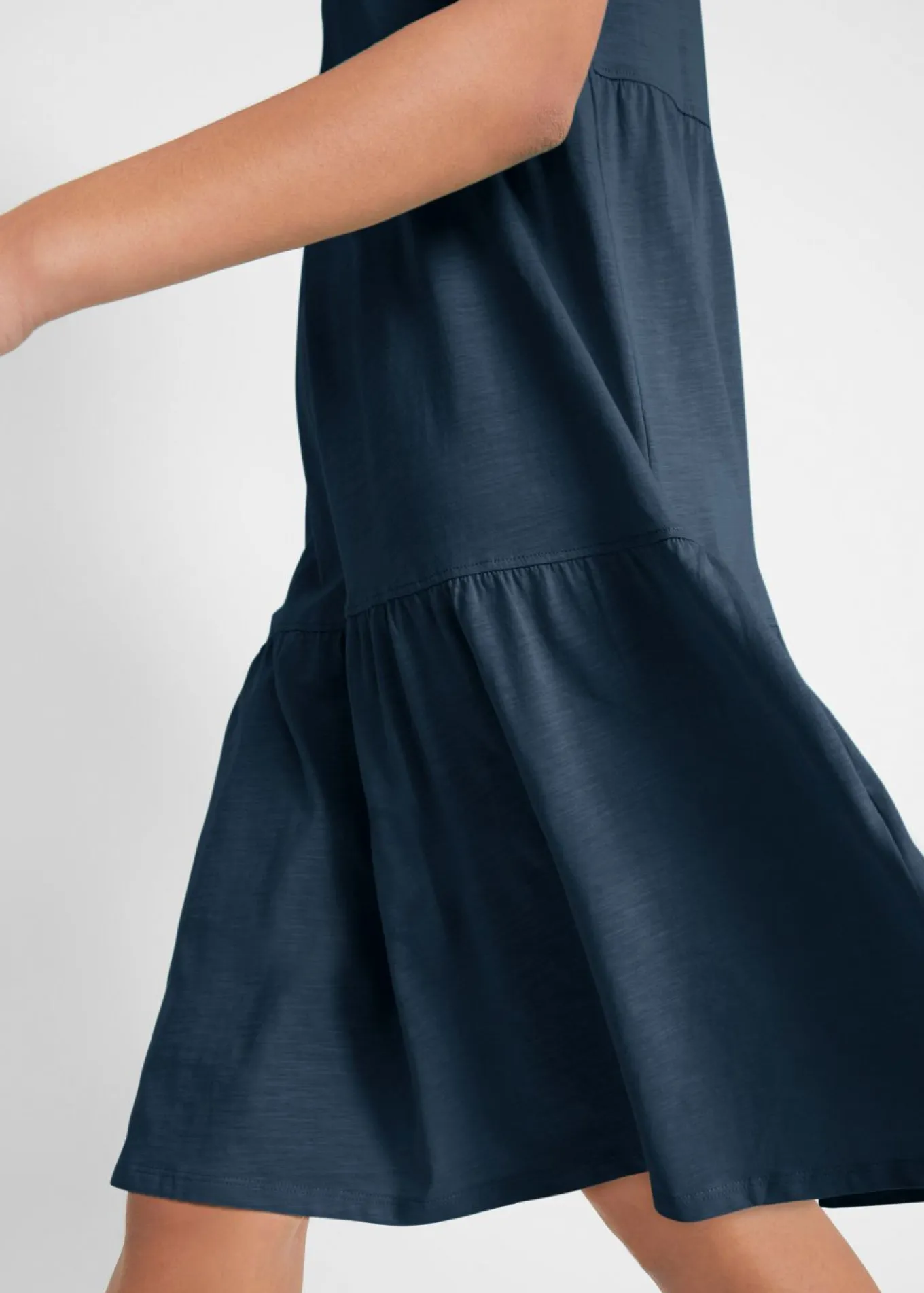 Vestido tipo túnica de algodón con manga corta