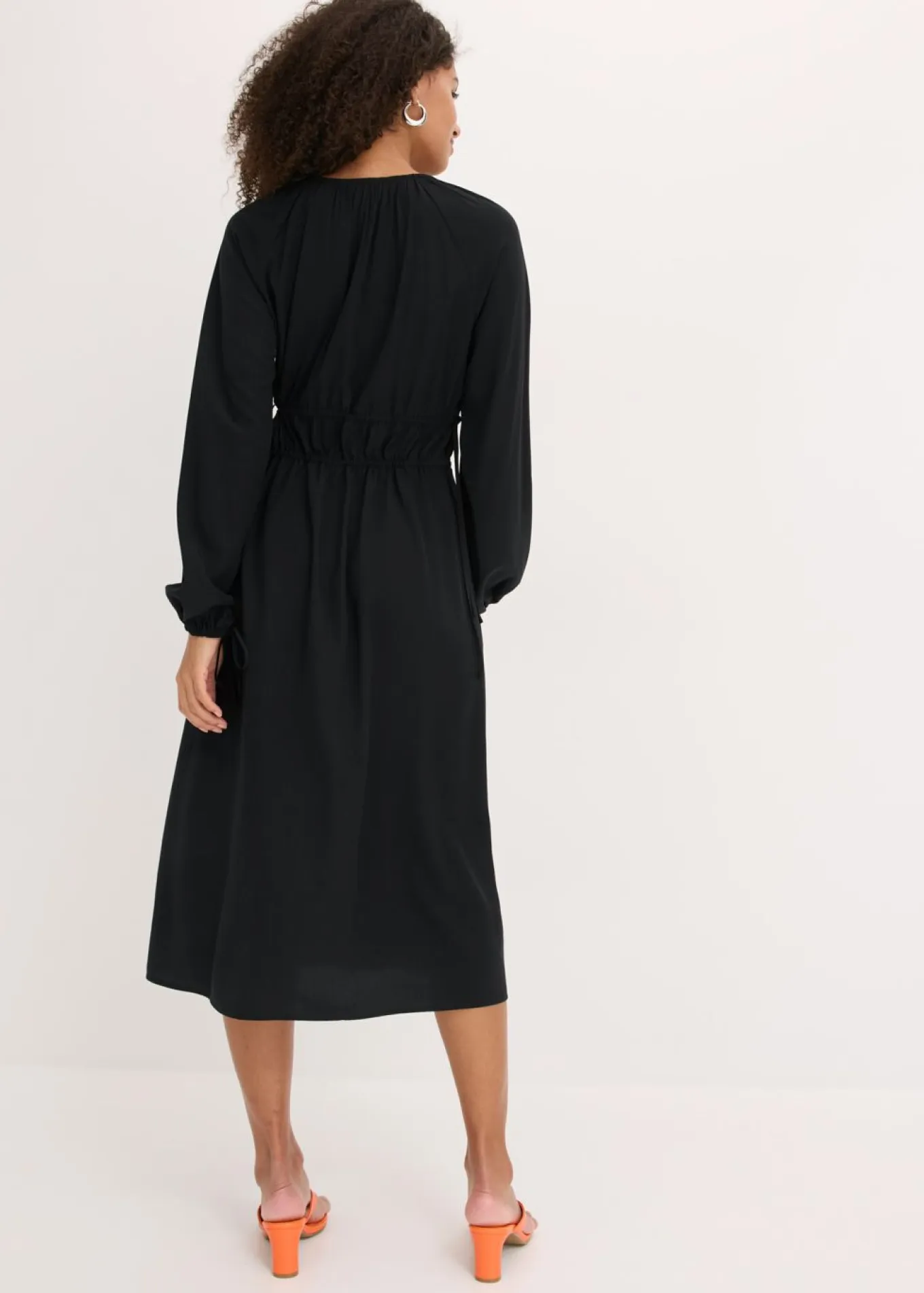 Vestido tipo túnica de mezcla de viscosa fluida