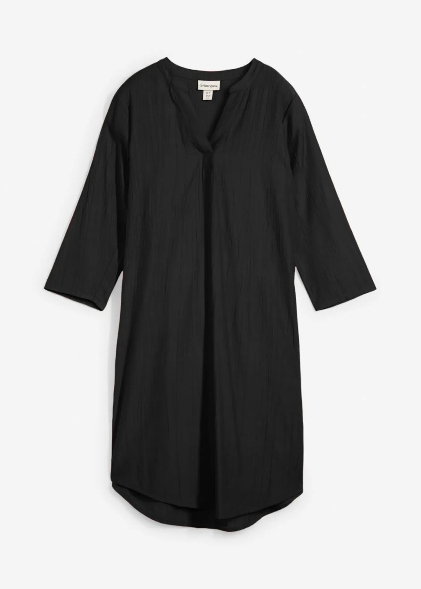 Vestido tipo túnica de mezcla de viscosa con efecto estructurado
