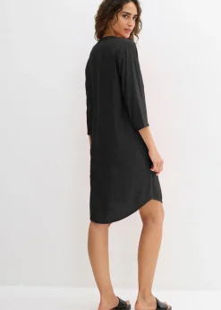 Vestido tipo túnica de mezcla de viscosa con efecto estructurado