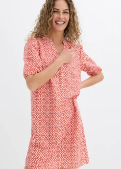 Vestido tipo túnica de viscosa fluida