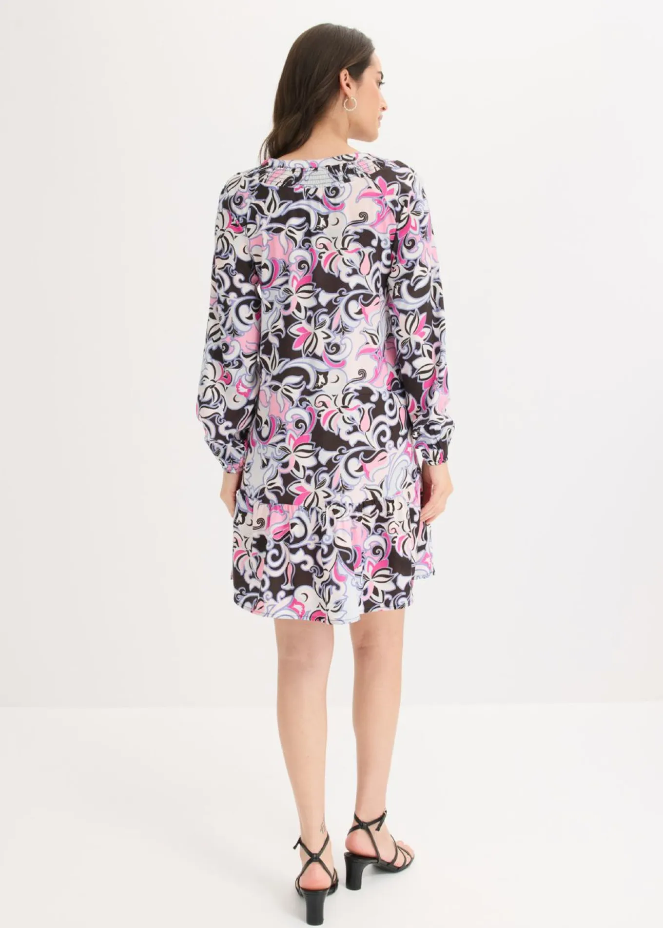 Vestido tipo túnica de viscosa fluida