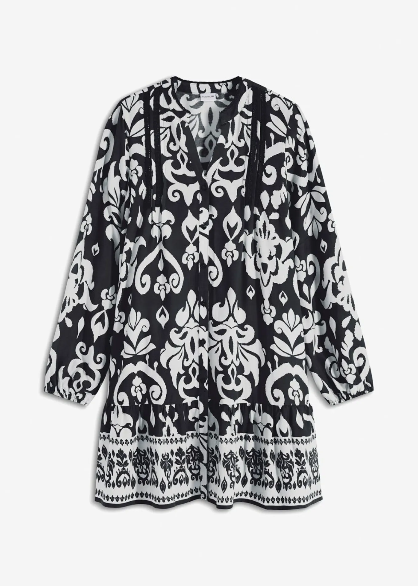 Vestido tipo túnica de viscosa fluida