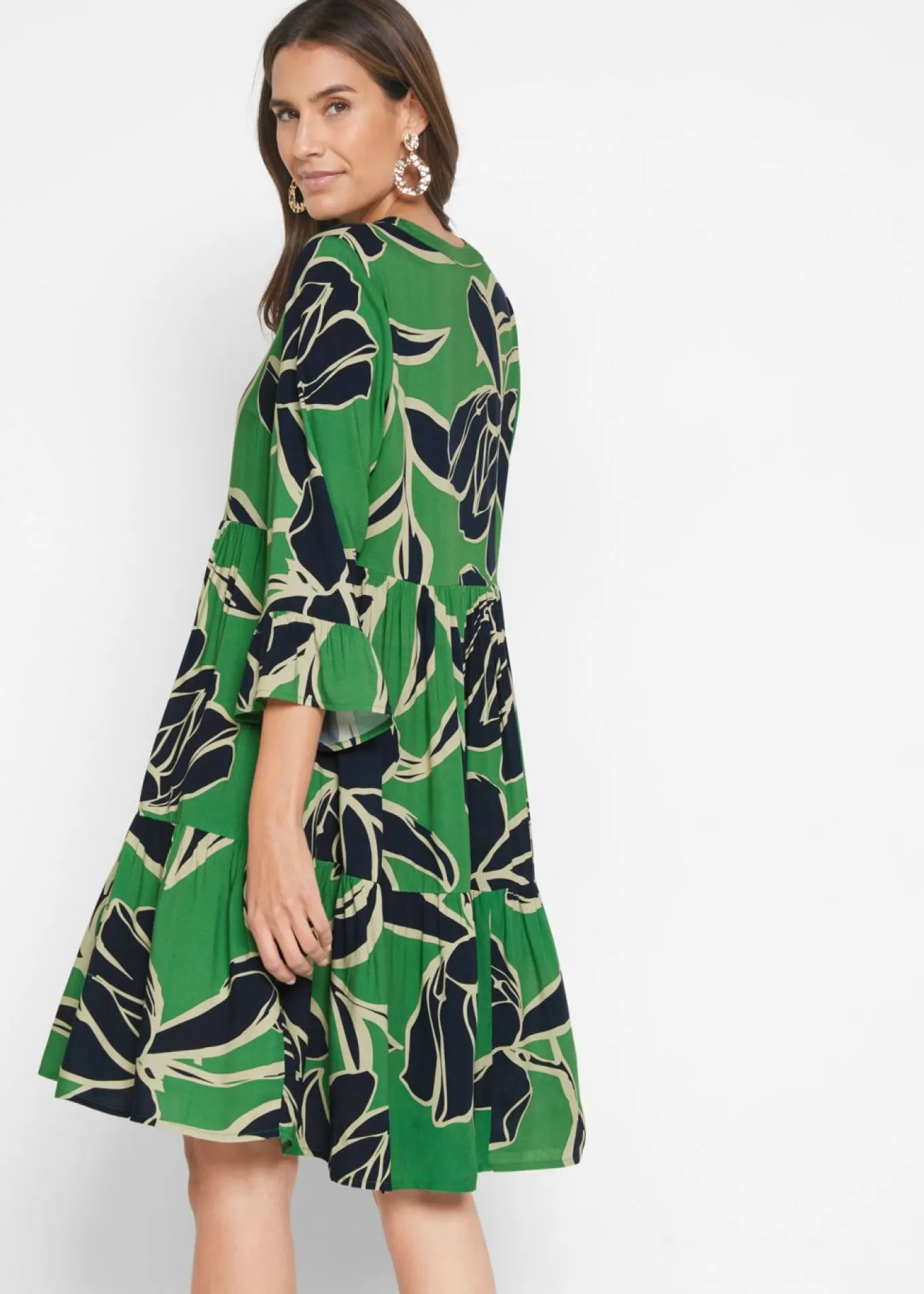 Vestido tipo túnica de viscosa fluida