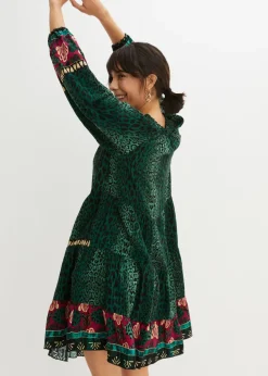 Vestido tipo túnica de viscosa fluida