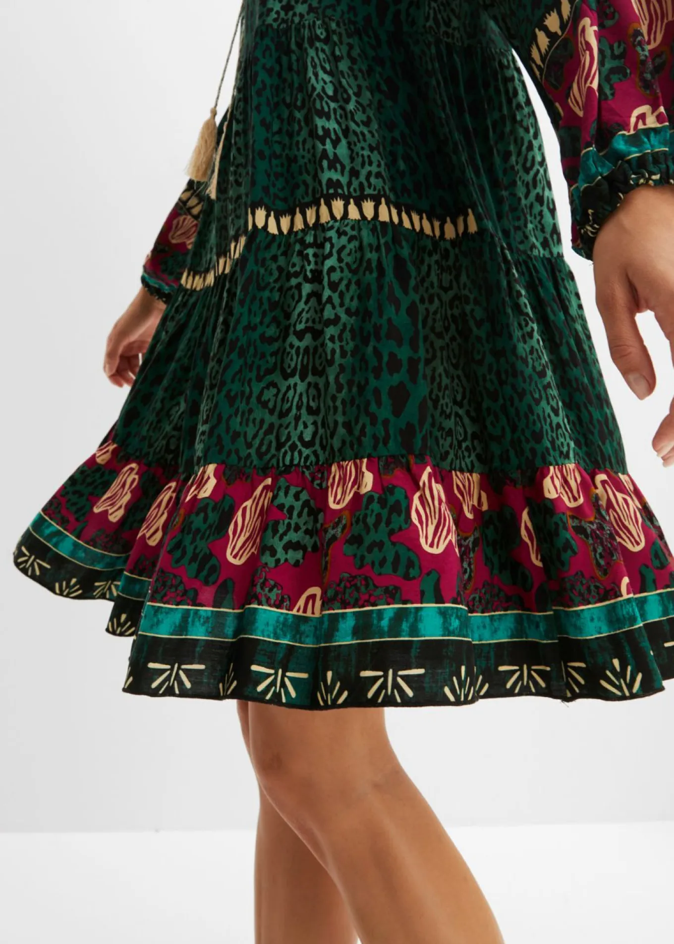 Vestido tipo túnica de viscosa fluida