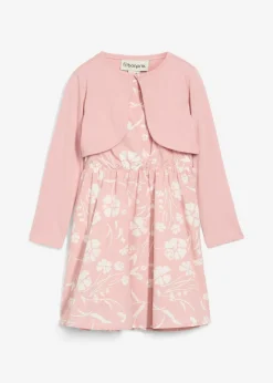 Vestido y bolero de algodón puro (conjunto de 2 piezas)