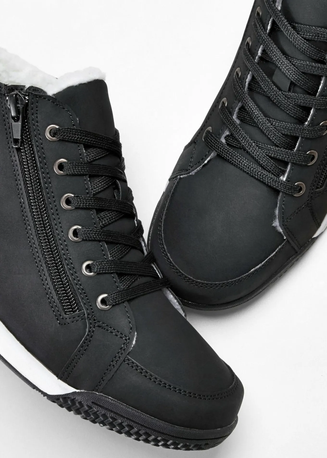 Zapatillas deportivas de caña alta con cremallera